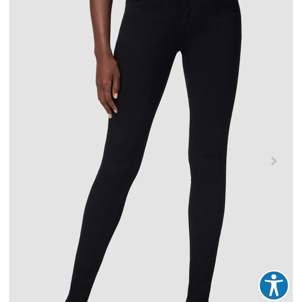 Hudson Nico Super Skinny Mid Rise Black Jeans